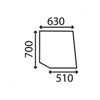 Cab Glass- RH Top Door- Clear.