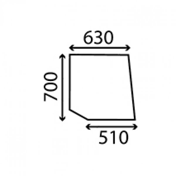 Cab Glass- RH Top Door- Clear.