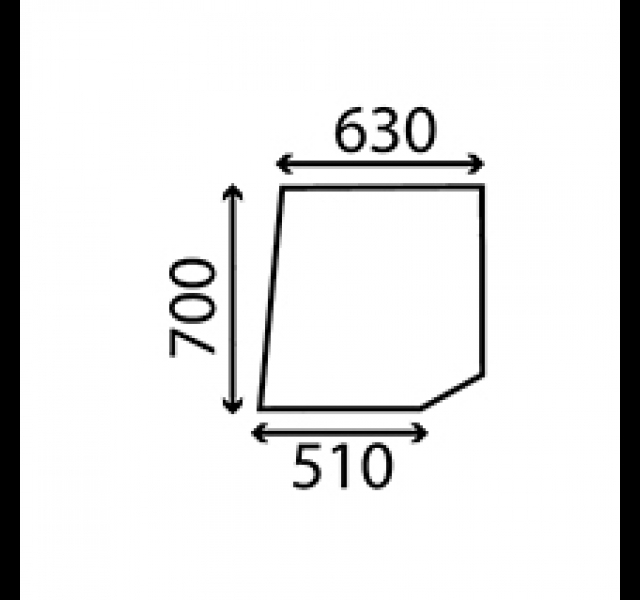 Cab Glass- LH Top Door- Clear.