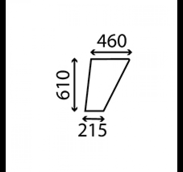 Cab Glass- LH Lower Door- Clear.