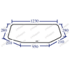 Cab Glass- Lower Rear Window- Clear