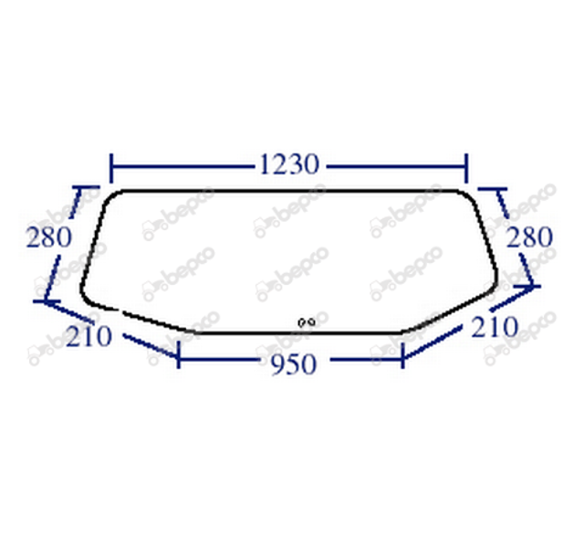 Cab Glass- Lower Rear Window- Clear