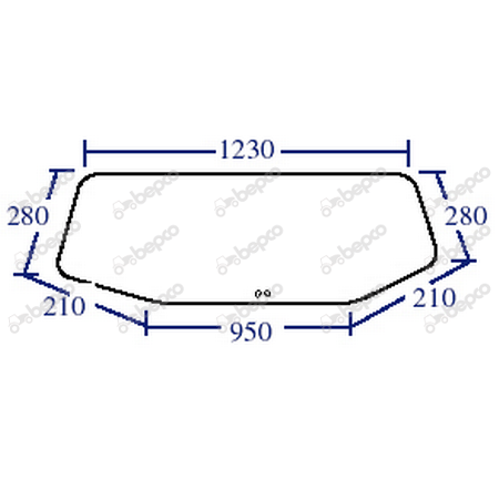 Cab Glass- Lower Rear Window- Clear