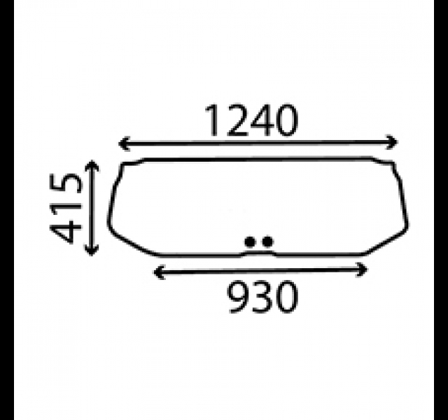 Cab Glass- Lower Rear Window- Green Tint