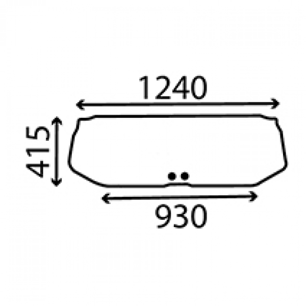 Cab Glass- Lower Rear Window- Green Tint