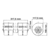 Kachelmotor, dubbel. 12 Volt. Ford Histoparts