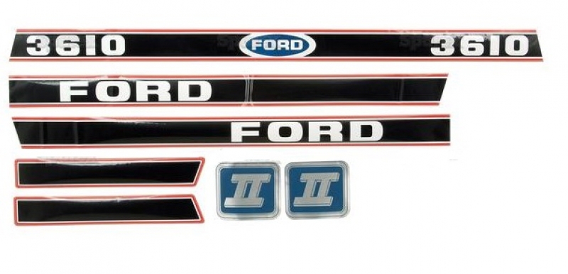 Ford 3610, Gen 2. motorkap stikkerset
