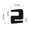 S - Rubber, Rol 5 meter