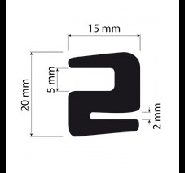 S - Rubber, Rol 5 meter