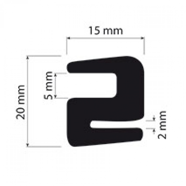 S - Rubber, Rol 5 meter
