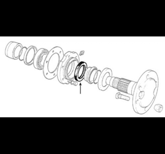 Rear hub, outer, most later tractors, (Implematic to 94 series) Histoparts