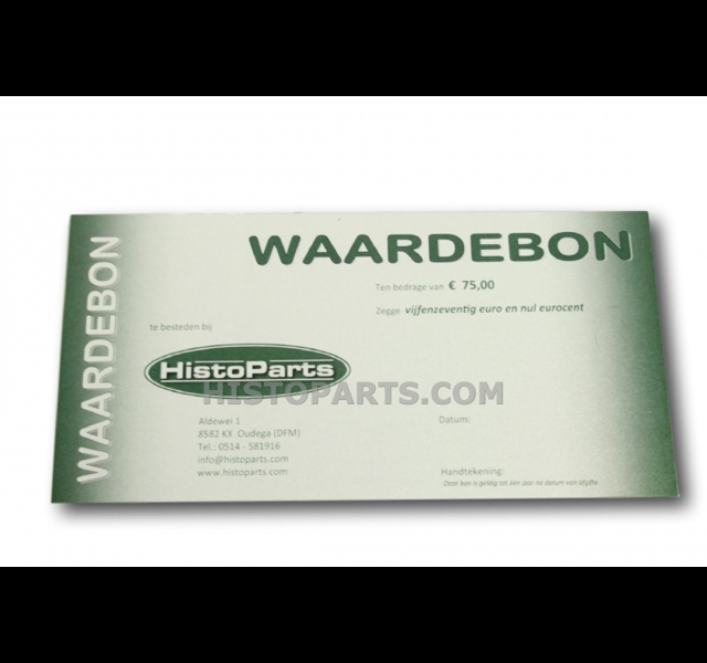 Histoparts Waardebon van € 75.00