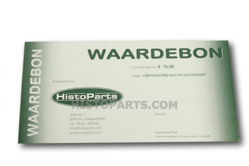 Histoparts Waardebon van € 75.00