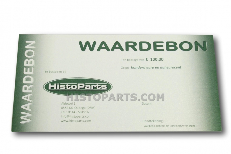 Histoparts Waardebon van € 100.00