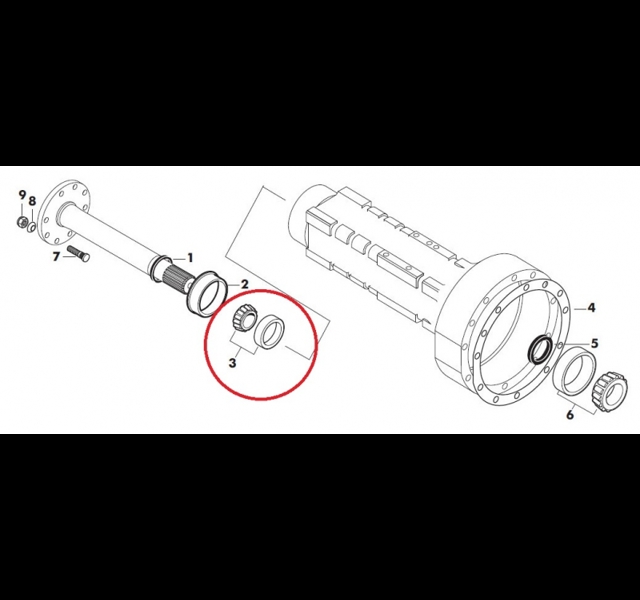 Rear Axle Bearing. International Histoparts