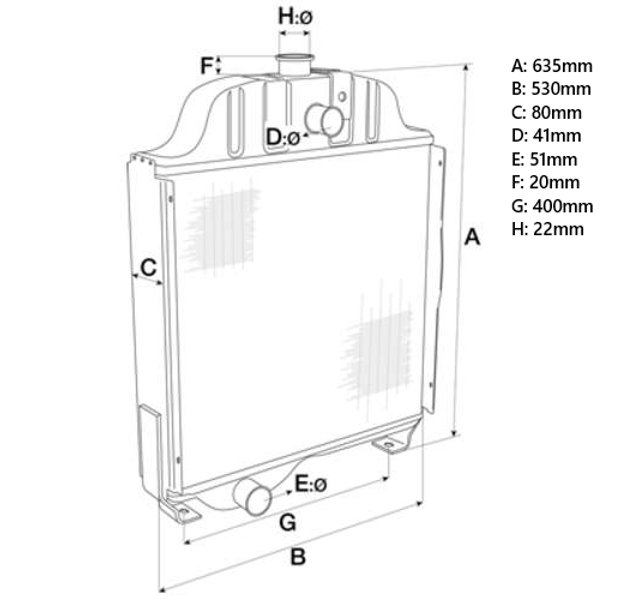 Radiateur Case-International Histoparts