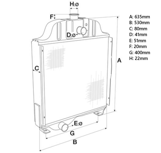 Radiateur Case-International Histoparts