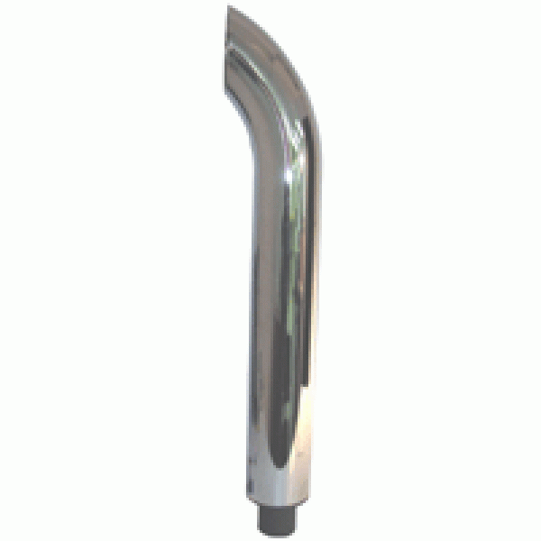 Exhaust Stack, Chrome, Curved
