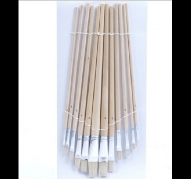 Brush kit, 12pc. Flat Brush