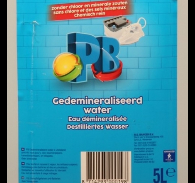 Battery Water. 5 Liter can Histoparts