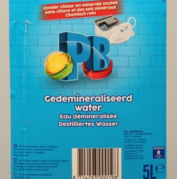 Battery Water. 5 Liter can Histoparts
