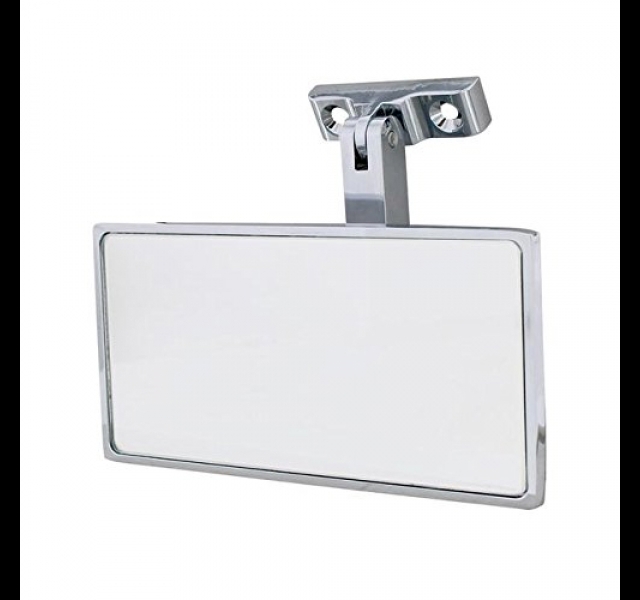 Rectangular Rear View Mirror -Screw-On Mount