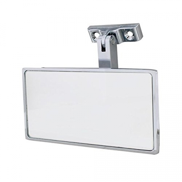 Rectangular Rear View Mirror -Screw-On Mount
