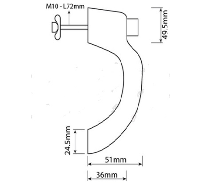 Cab Handle with lock in detail