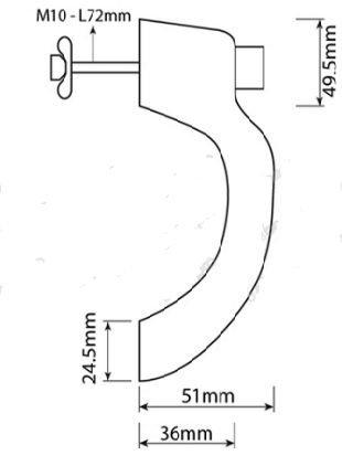 Cab Handle with lock in detail