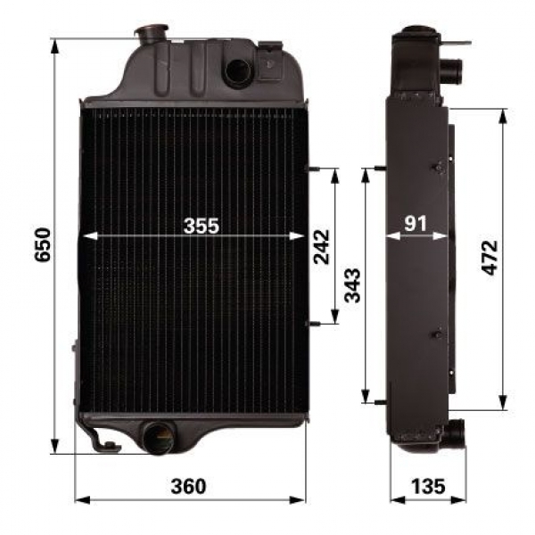 Radiator, John Deere Histoparts