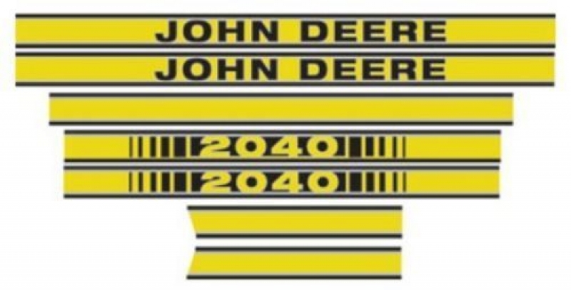 John Deere 2040 Bonnet Decal set Histoparts