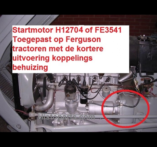 Startmotor 12 Volt.  Ferguson TEA, TED in detail