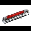 Chrome License Plate Light w/ Third Brake Light - Red LED