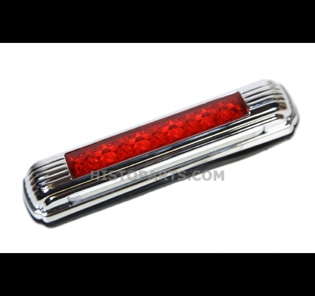 Chrome License Plate Light w/ Third Brake Light - Red LED
