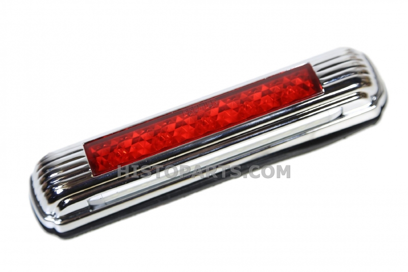 Chrome License Plate Light w/ Third Brake Light - Red LED