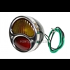 Tail Light with indicator and licence plate light.  Chrome / Black housing