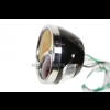 Tail Light with indicator and licence plate light.  Chrome / Black housing Histoparts