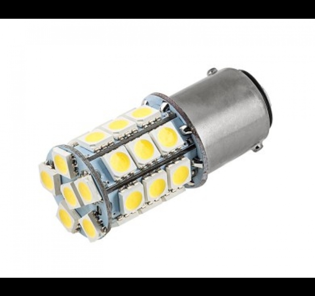 6 of 12 Volt LED lamp. Ba15 voet