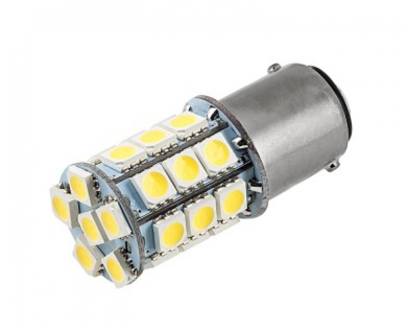 6 of 12 Volt LED lamp. Ba15 voet