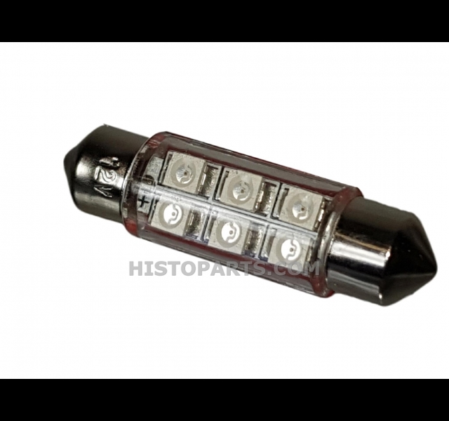 LED Buislamp, 36 mm, Rood