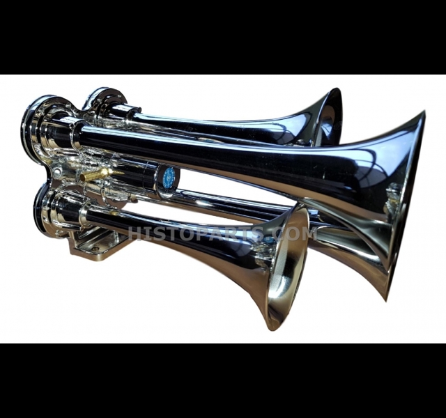 4 Trumpet Mini Chrome Train Horn
