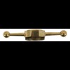 Dog bone cap, brass, drilled for Moto-Meter, HEX center Histoparts