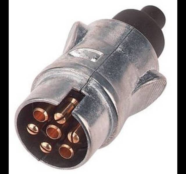 Trailer Socket, 7 Pin. Metal