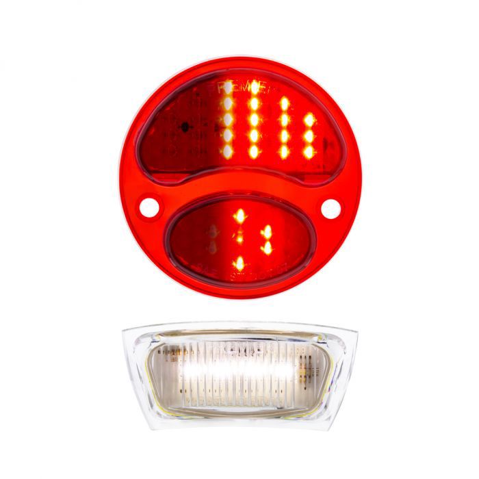 Achterlicht inzet met Kenteken verlichting in LED  in detail