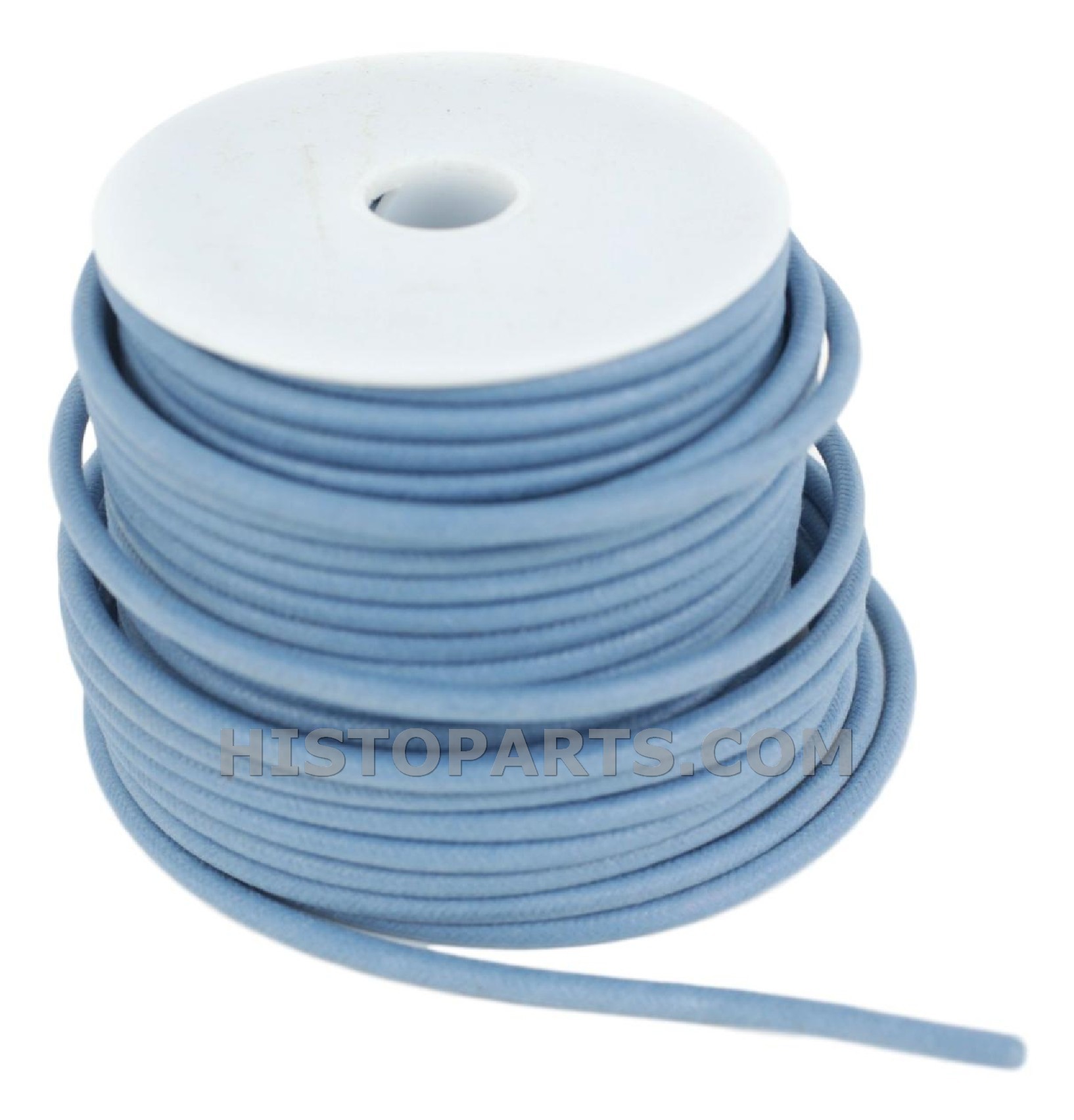 Katoen omweven stroomkabel 3.3 mm2. Kleur: Blauw