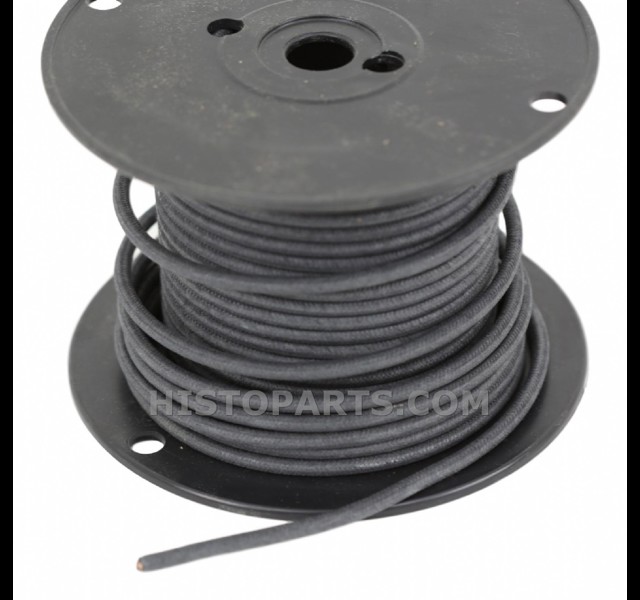 Cotton Braided Primary Wire, 5 qmm. Black