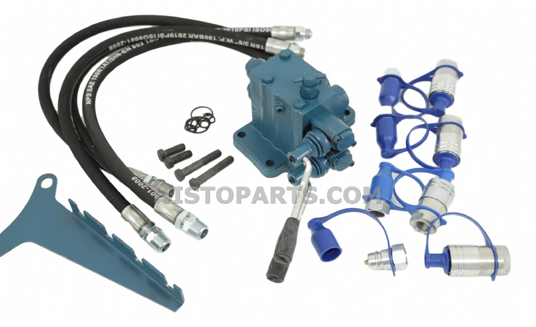 Hydrauliek verdeelblok met slangen Ford (1)