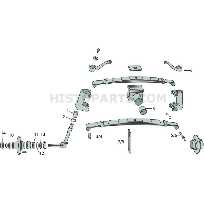 Front spring clamp. Eicher Histoparts