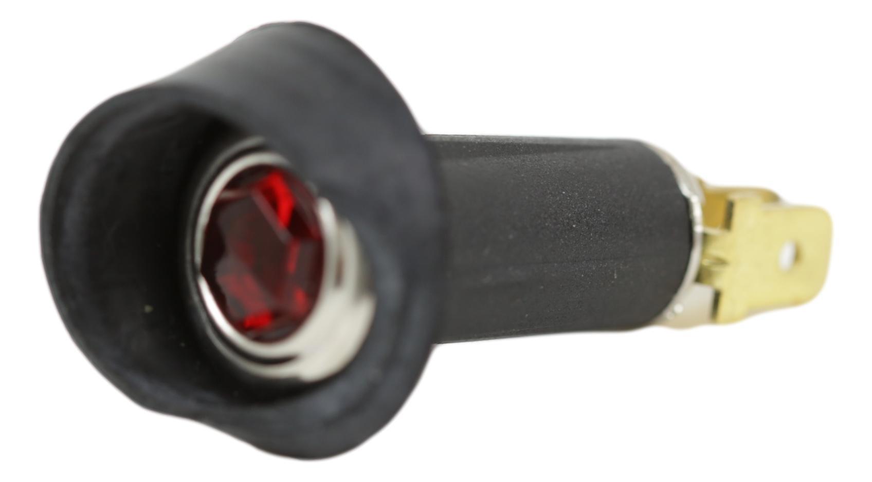 Rood controle lamp met afdekkap David Brown 
