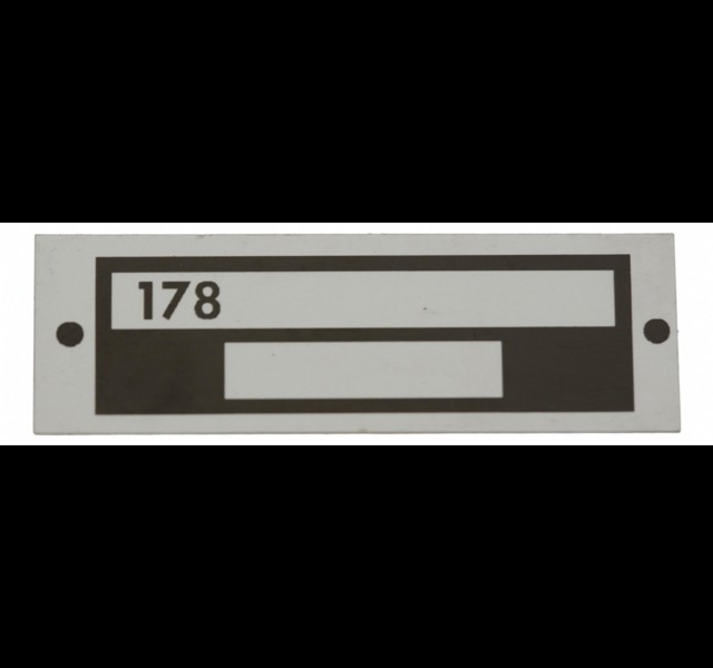 Serial Number Plate Massey Ferguson 178